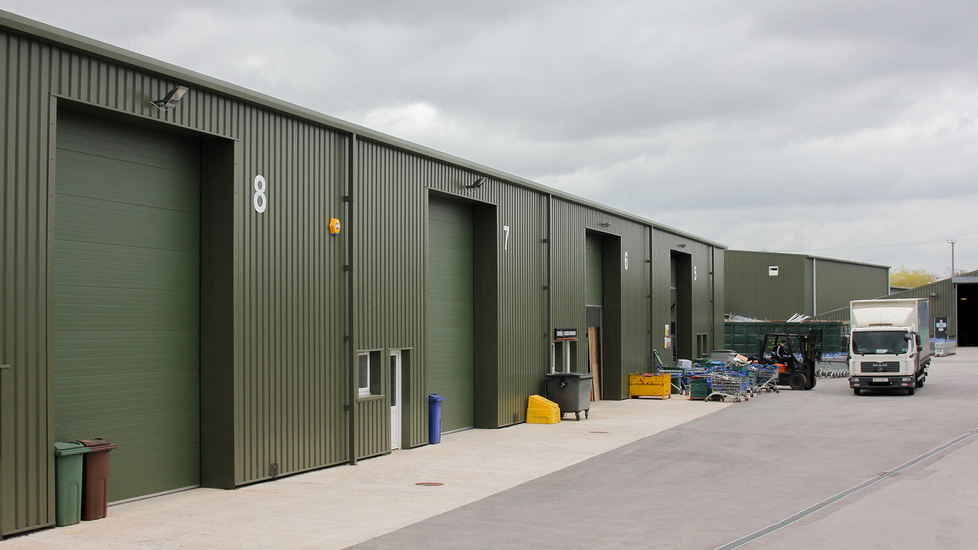 double height green industrial units