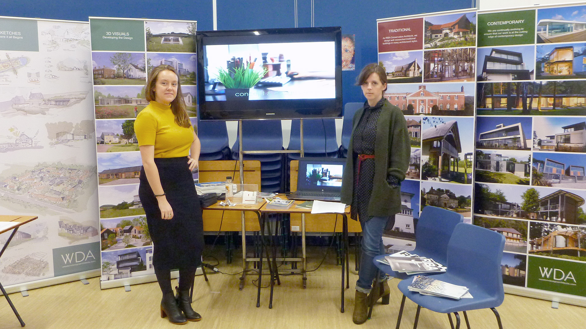 two ladies at community school fair