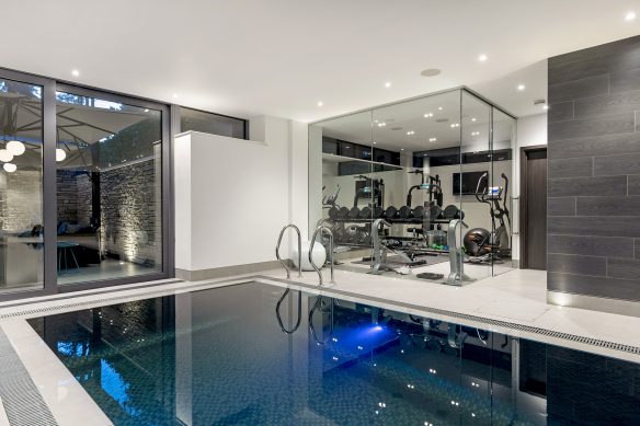 Interior swimming pool and gym