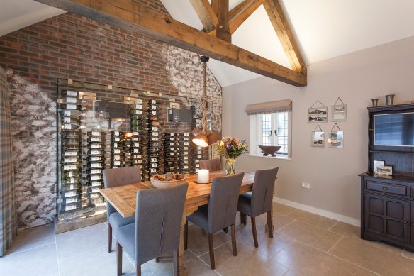 wine storage in dining room