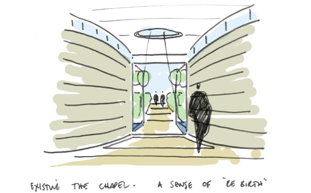 concept sketch of entrance at harbour view burial grounds