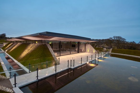 Harbour View Reflection pool at dusk