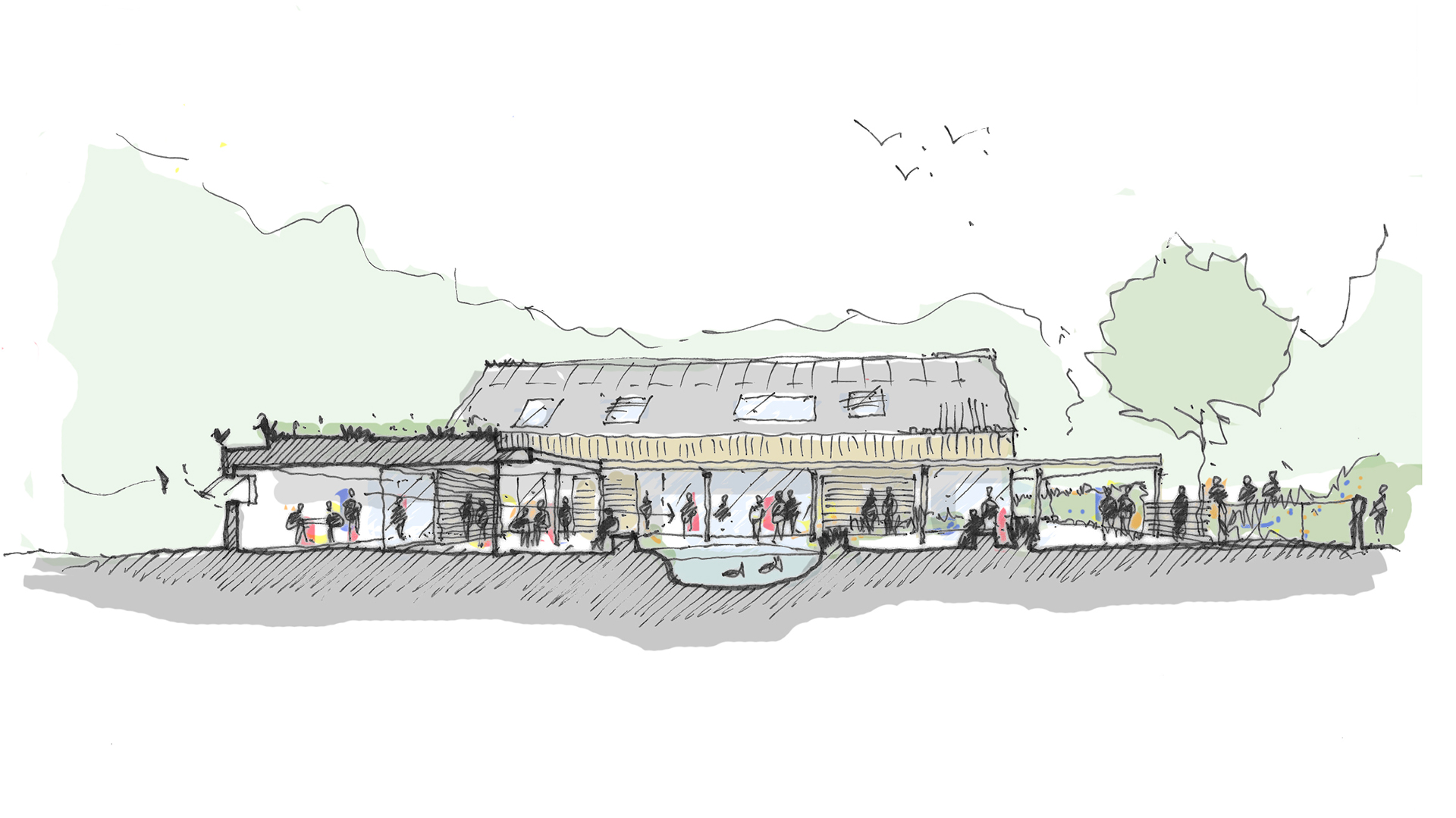 sketch of countryside centre