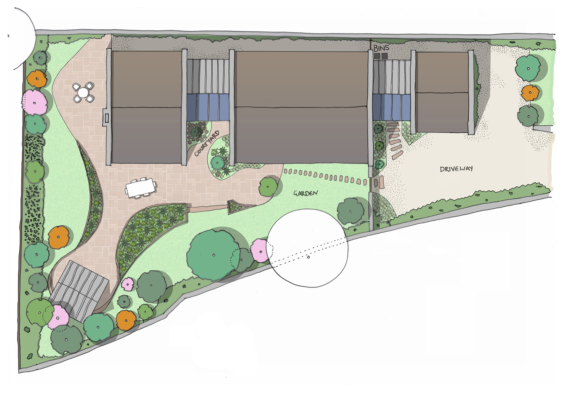 Site plan of new house