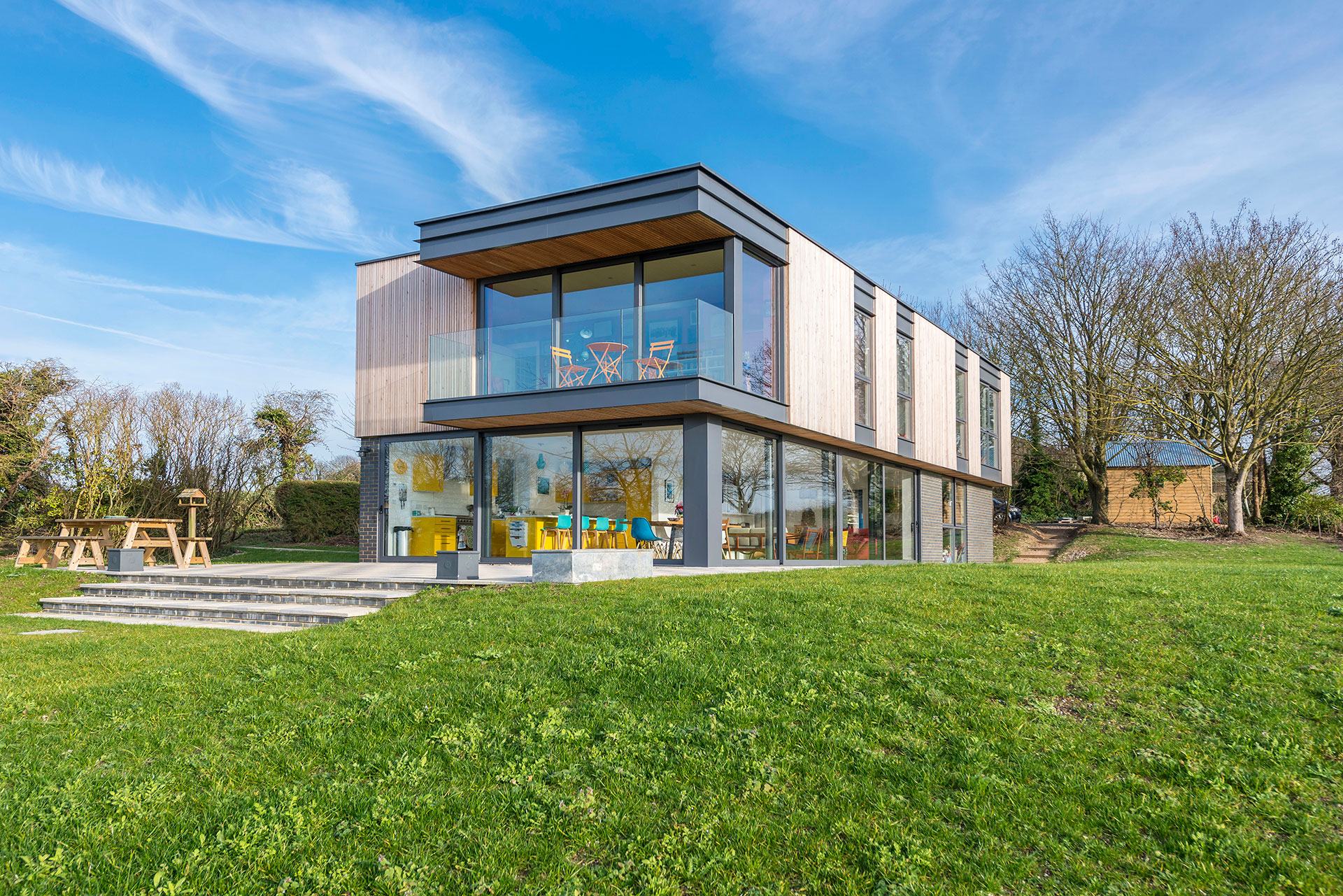 contemporary timber and zinc house