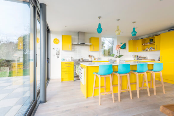 modern yellow kitchen