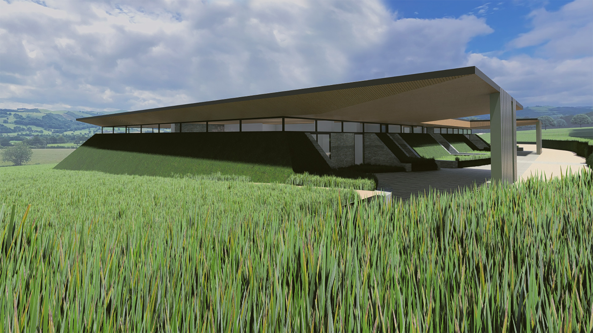concept for a new contemporary crematorium in Wales