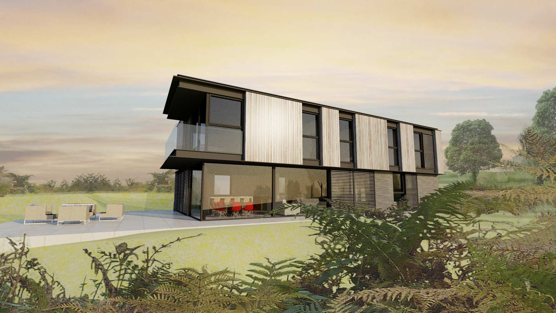 visual of new contemporary house The Hacienda