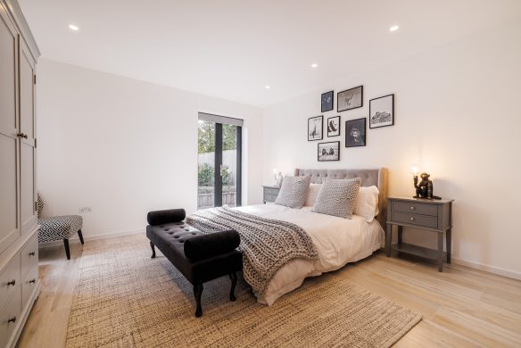 beautiful interior of guest bedroom at beech cottage