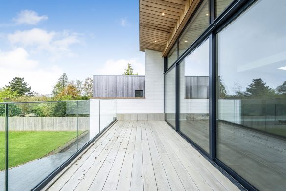 balcony on contemporary newbuild