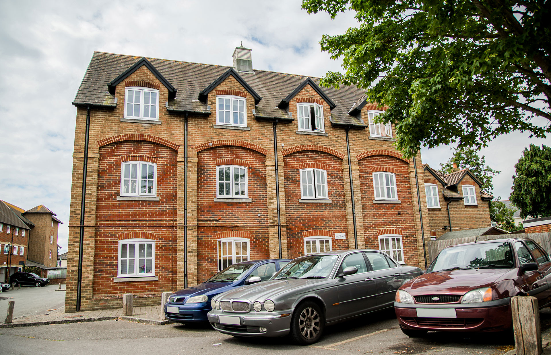 attractive traditional red brick apartments