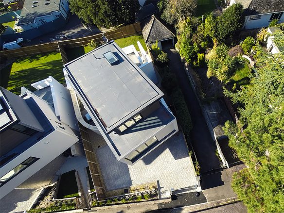 aerial view of modern houses at sandbanks