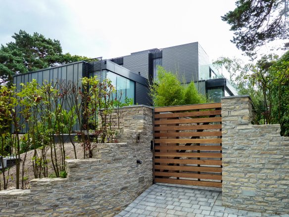 entrance to new contemporary house