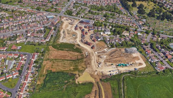 aerial view of site