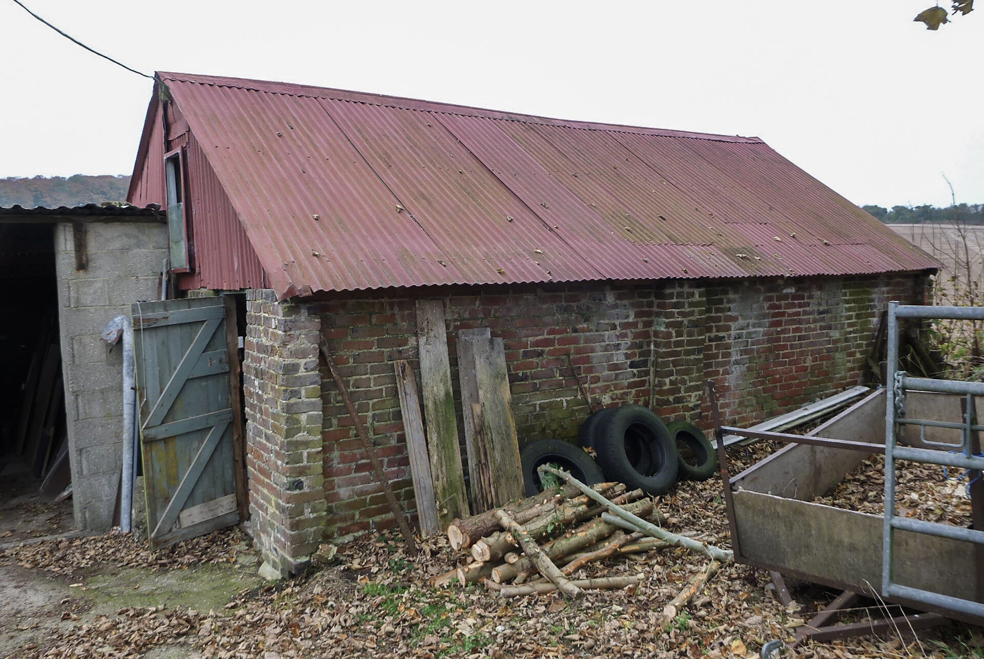 rear of the barn before conversion