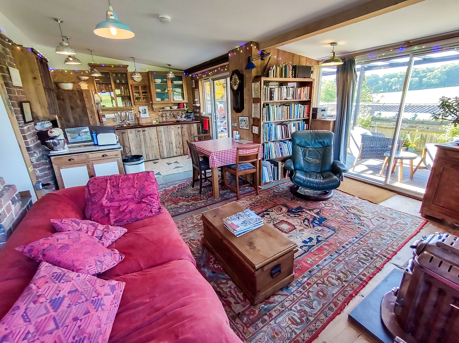 Quirky living and kitchen space