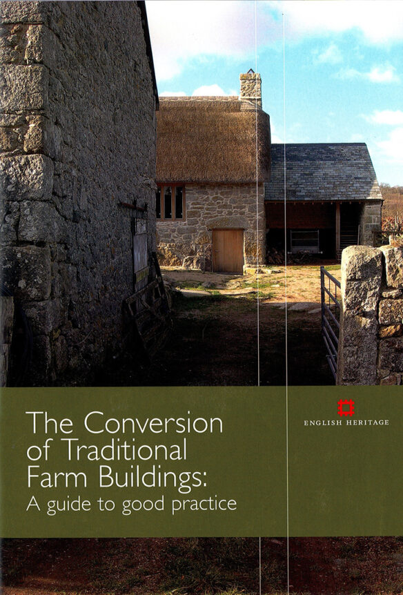 English heritage book cover of 'The Conversion of Traditional Farm Buildings'
