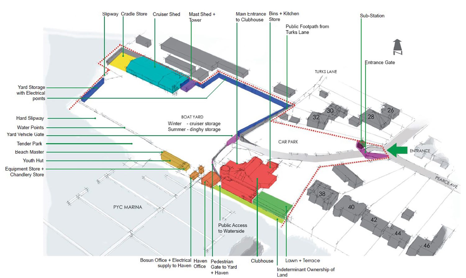 site analysis diagram with aerial view