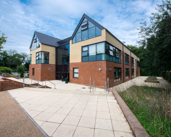 external front view of school in daylight