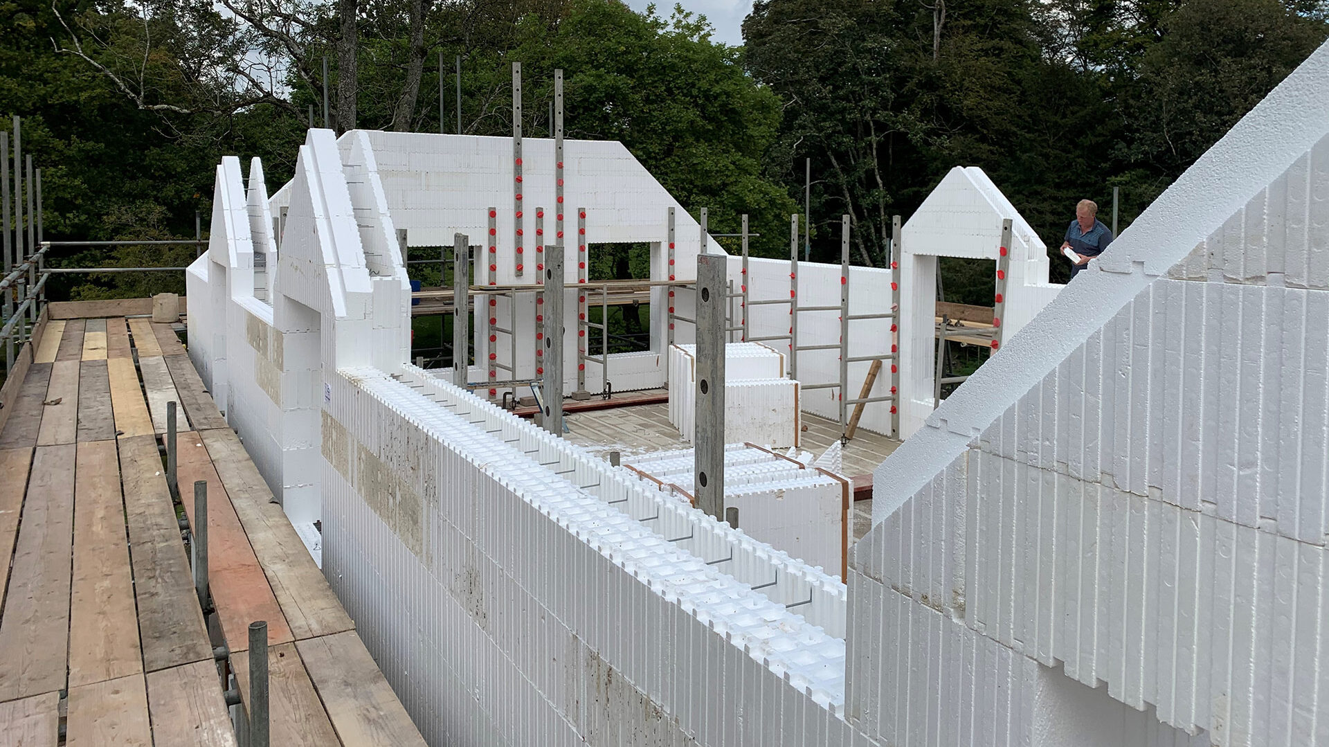 building a beco wall form on site
