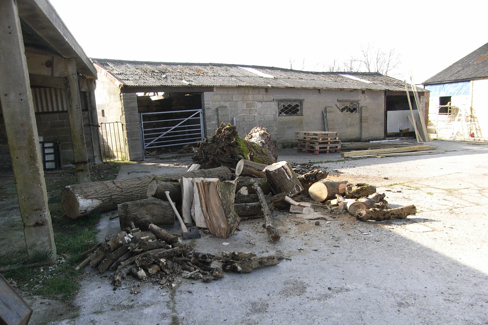 before photo of converted barn