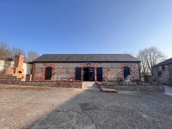 front view of finished converted barn