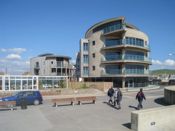 front view of west bay from promenade