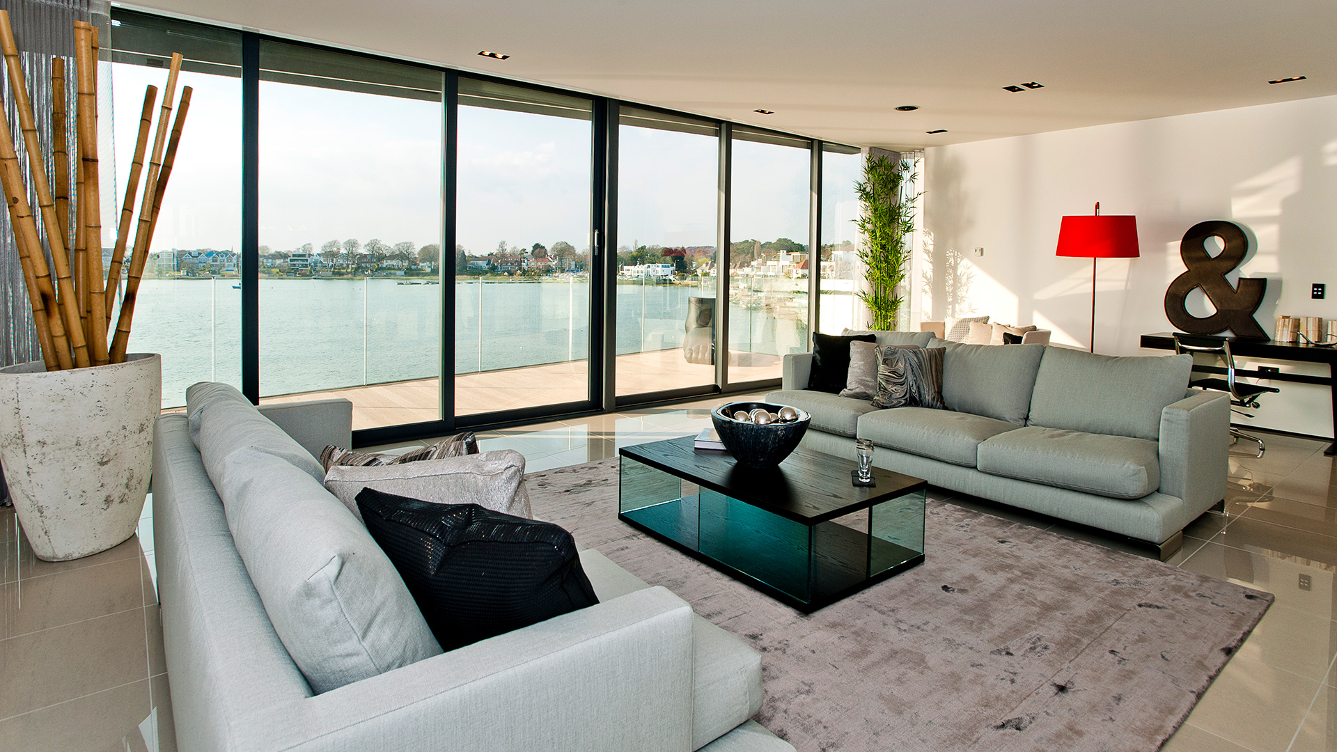 stunning living area with impressive views across the harbour