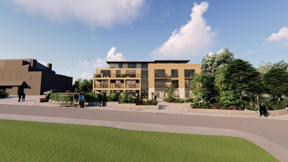 visual for new flats from road