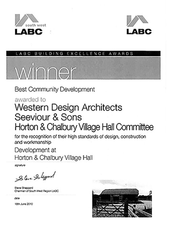 LABC building excellence awards best community development winner certificate