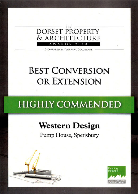 Dorset Property & Architecture highly commended award for Best Conversion or Extension