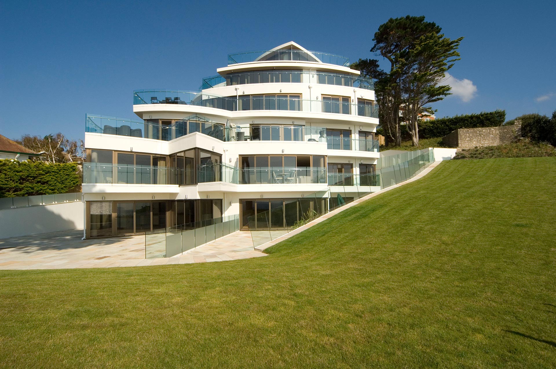 front view of apartments with petal shape design