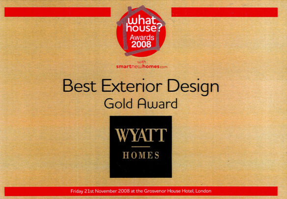 whathouse awards certificate best exterior design 2008