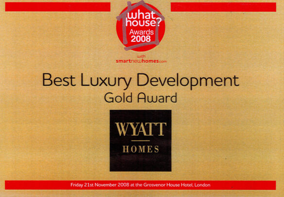 whathouse award certificate best luxury development 2008