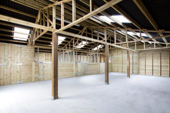 new large barn stables internal