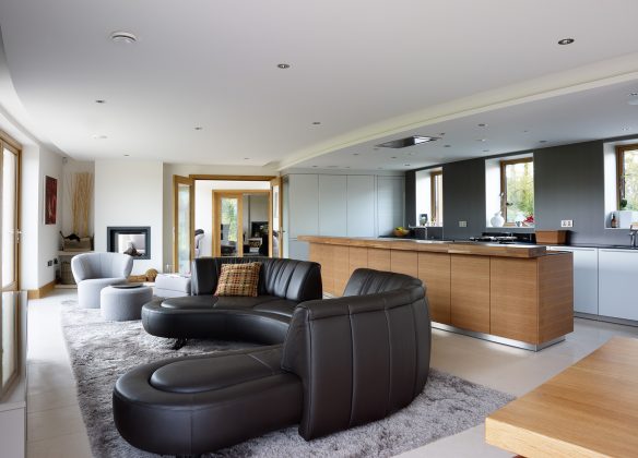 open-plan kitchen living room