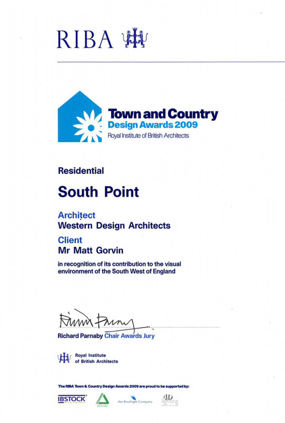 Town and Country design awards 2009 Residential Certificate