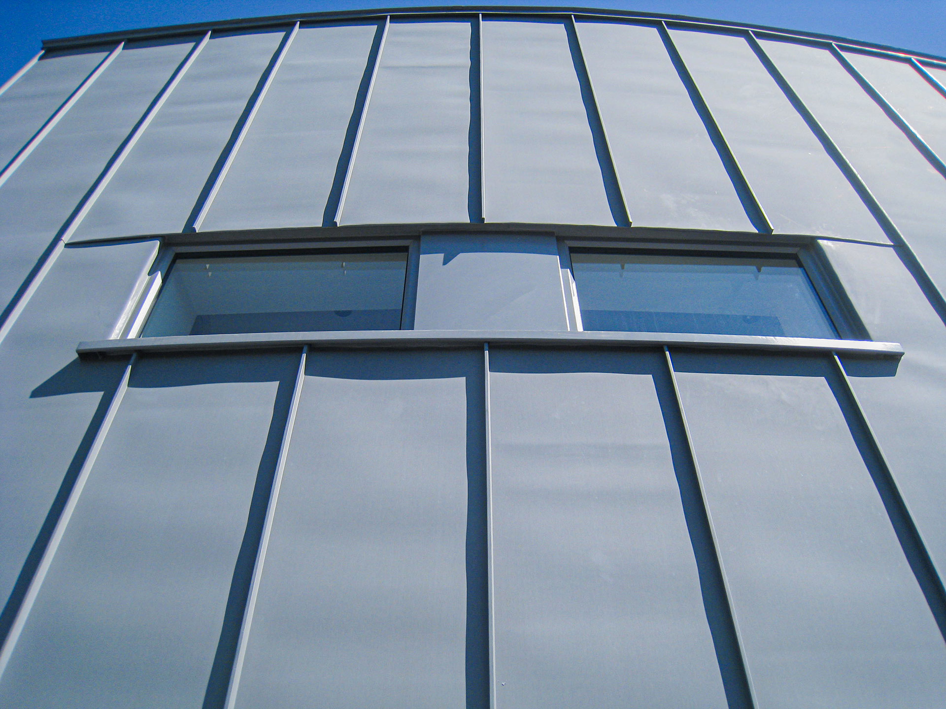 zinc wall with window detail