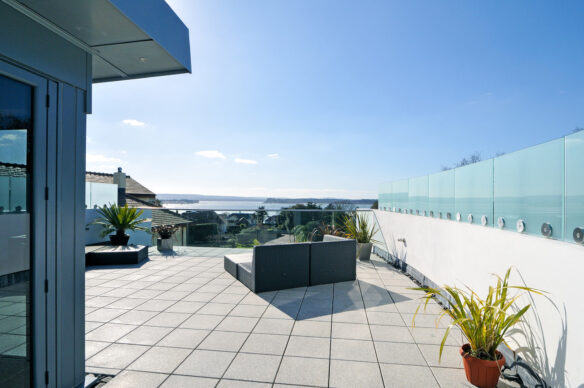 exterior rooftop terrace with sea views