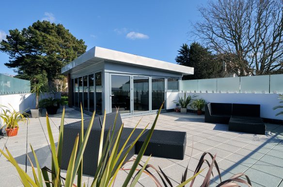 exterior contemporary rooftop terrace