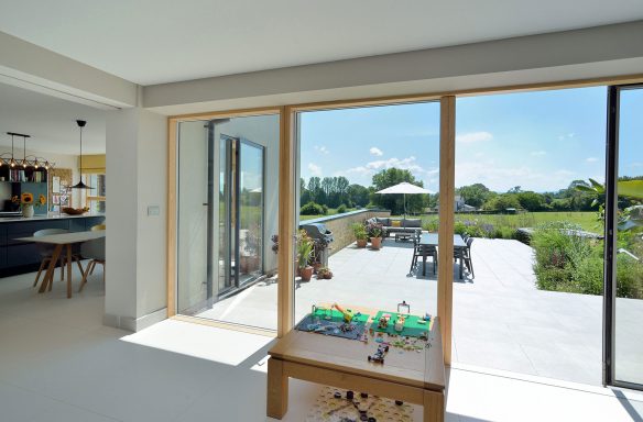 inside outside living areas with beautiful views