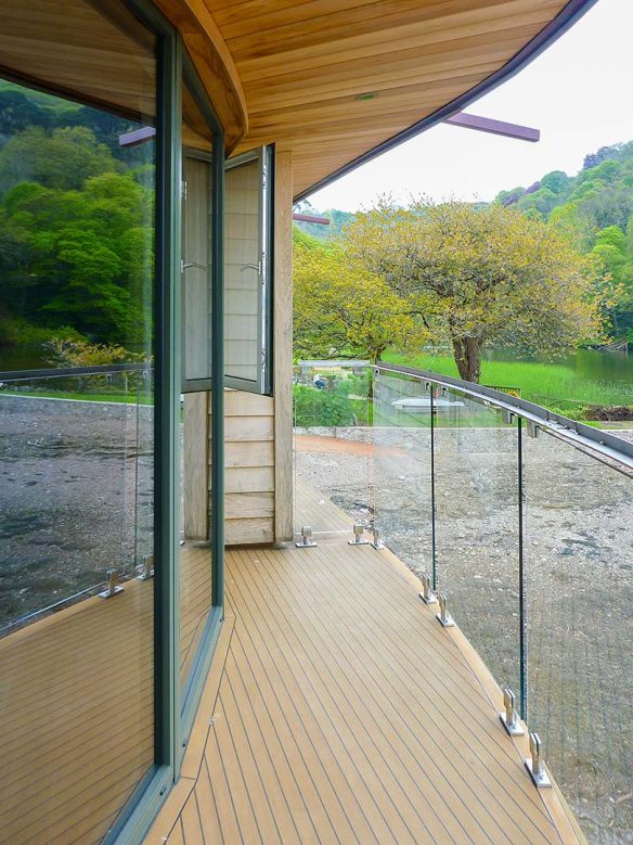 balcony with glass balustrade