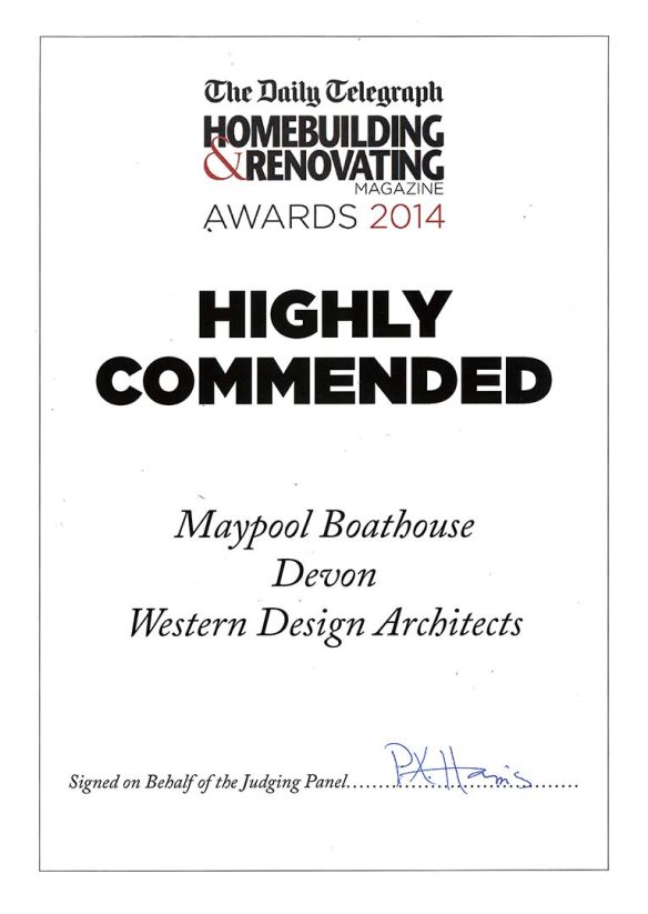 Homebuilding & renovating magazine awards 2014 highly commended