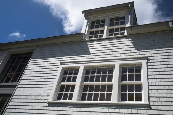 window and dormer detail on new England style house