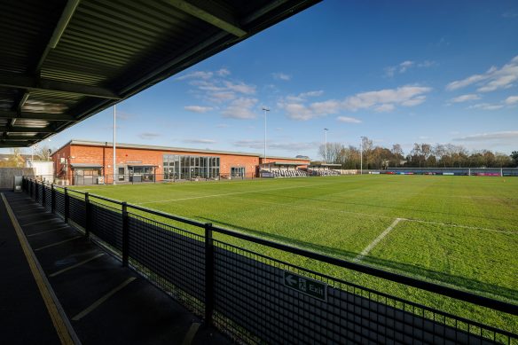 wimborne football pitch taken from stands