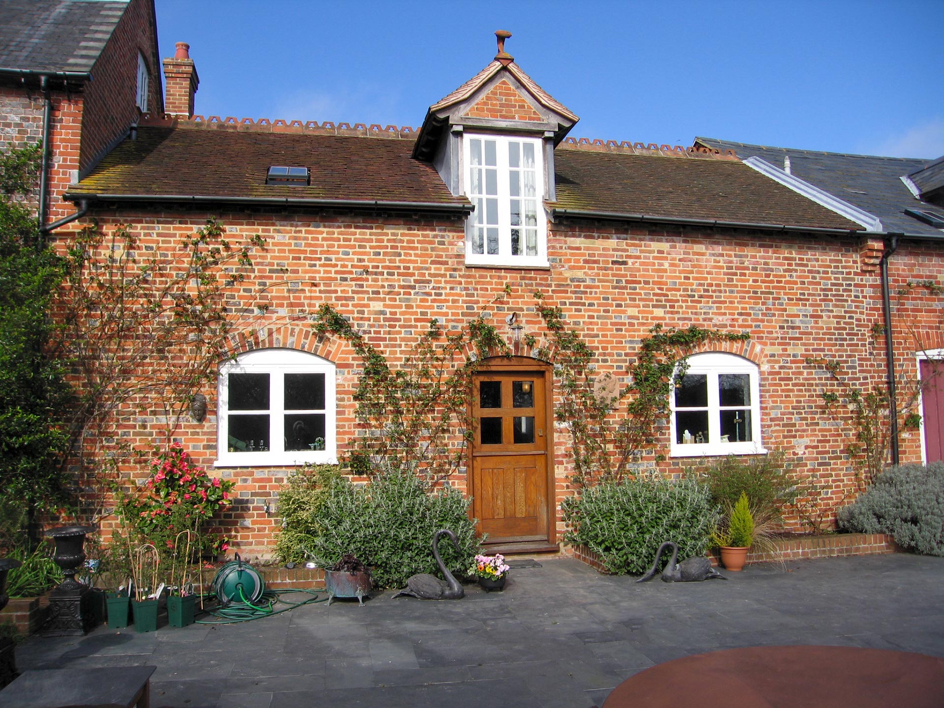 brick cottage with wooden stable door