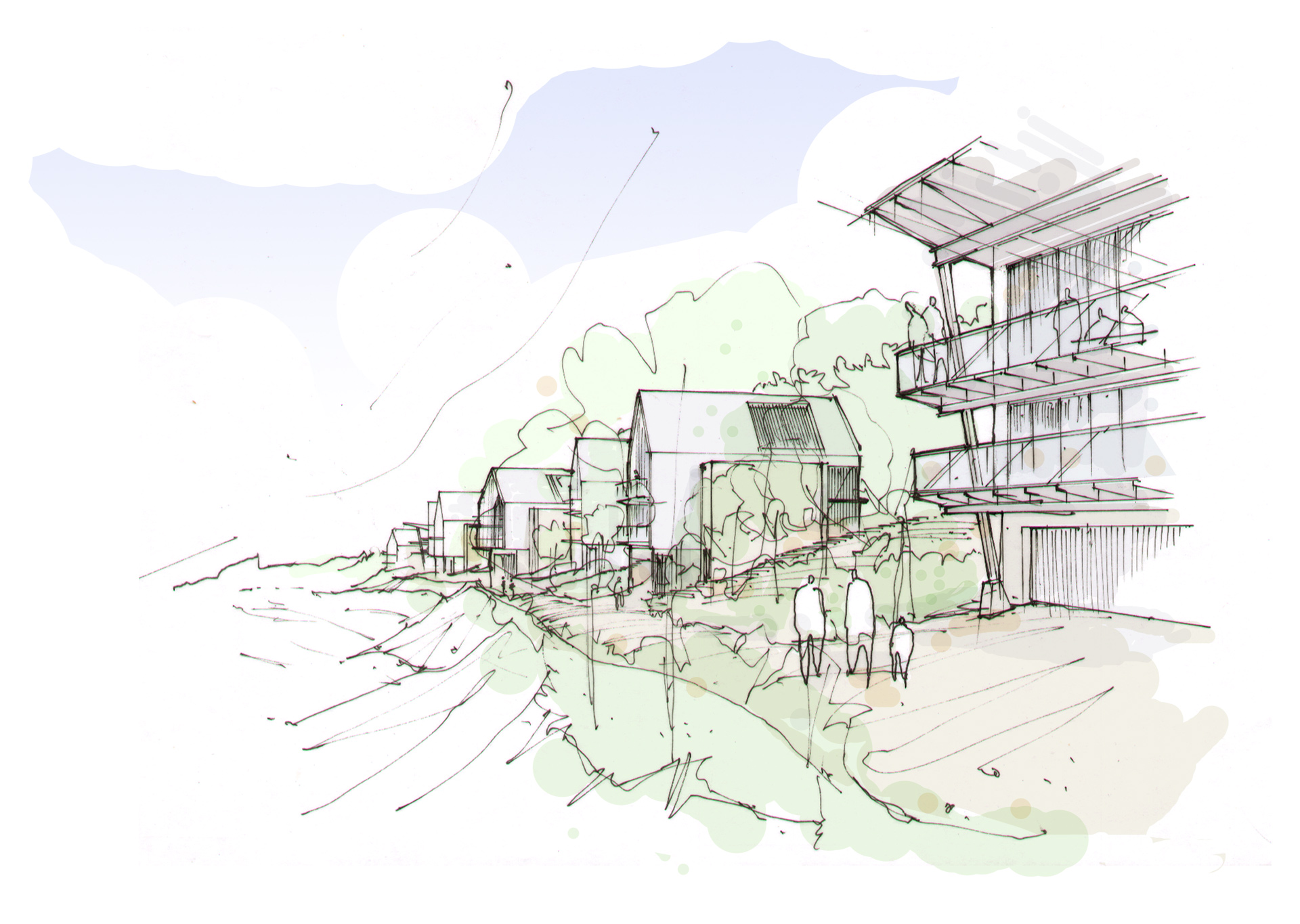 sketch scheme for new houses in Devon