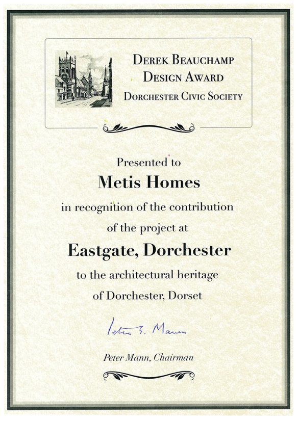 Dorchester Civic Society Award 2017