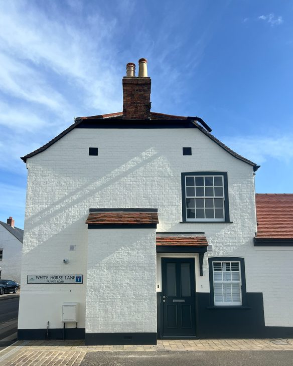 Converted pub to housing gable end