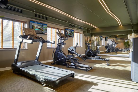gym interior with equipment